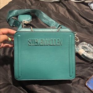 Steve Madden Teal Boxy Crossbody Bag